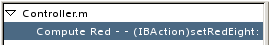 A screen shot showing a named bookmark