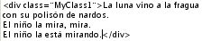 A screen shot of the block of text after entering the value
