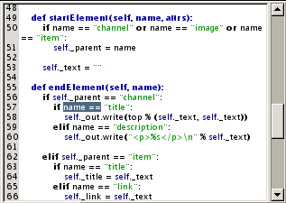 A screen shot showing the result of a limited search.